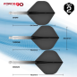 Preview: Mission Force 90 Moulded Flight & Shaft System Schwarz/Transparent - Standard No2